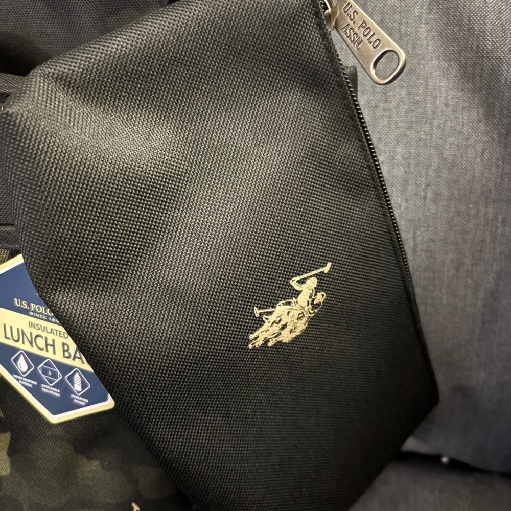 U.S. Polo Assn. Camouflage Black and Green Men's Backpack - Picture 2 of 4
